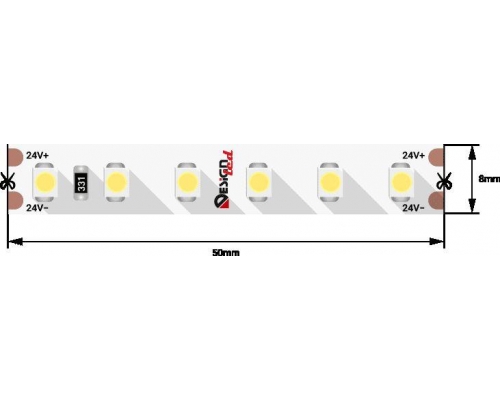 Светодиодная влагозащищенная лента DesignLed 9,6W/m 120LED/m 3528SMD холодный белый 5M 002482