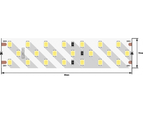 Светодиодная влагозащищенная лента DesignLed 24W/m 252LED/m 2835SMD нейтральный белый 5M 000530