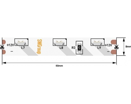 Светодиодная лента SWG 4,8W/m 60LED/m 315SMD теплый белый 5M 002201