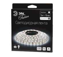 Светодиодная влагозащищенная лента ЭРА 14,4W/m 60LED/m 5050SMD холодный белый 5M LS5050-60LED-IP65-W-5m C0043047