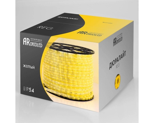 Дюралайт с постоянным свечением Ardecoled 1.6W/m 36LED/m желтый 100M ARD-REG-STD Yellow 024617