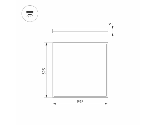 Встраиваемая светодиодная панель Arlight DL-INTENSO-S600x600-40W Day4000 038429