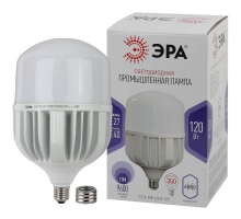 Лампа светодиодная сверхмощная ЭРА E27/E40 120W 6500K матовая LED POWER T160-120W-6500-E27/E40 Б0049104