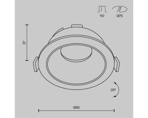 Встраиваемый светильник Maytoni Technical Share DL051-U-1W