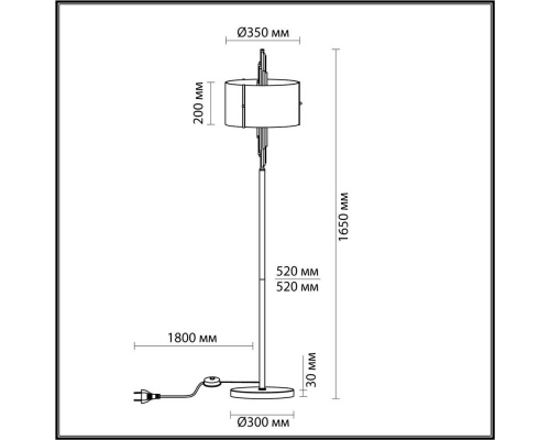 Торшер Odeon Light Exclusive Margaret 4895/3F