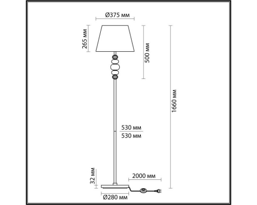 Торшер Odeon Light Exclusive Sochi 4896/1F