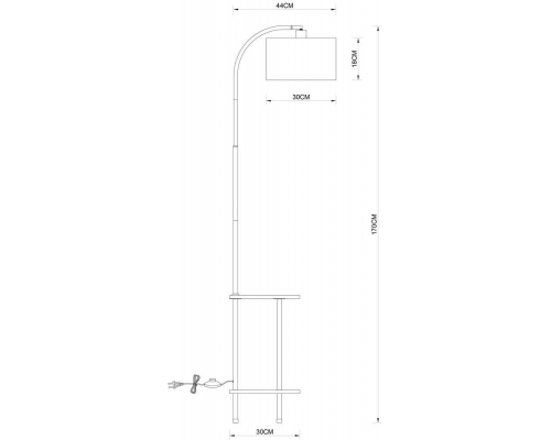 Торшер Arte Lamp Combo A4055PN-1BK