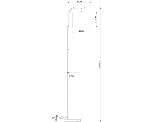 Торшер Arte Lamp Connor A4053PN-1BK