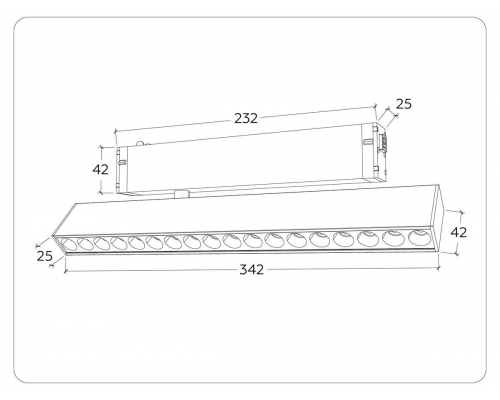 Трековый светодиодный светильник Ambrella Light Track System Magnetic 220V GL1352