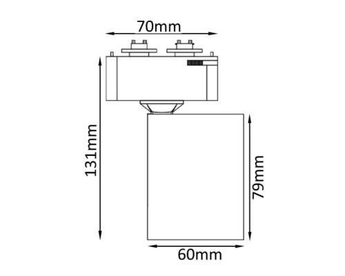 Трековый светильник однофазный Crystal Lux CLT 0.31 001 60 WH