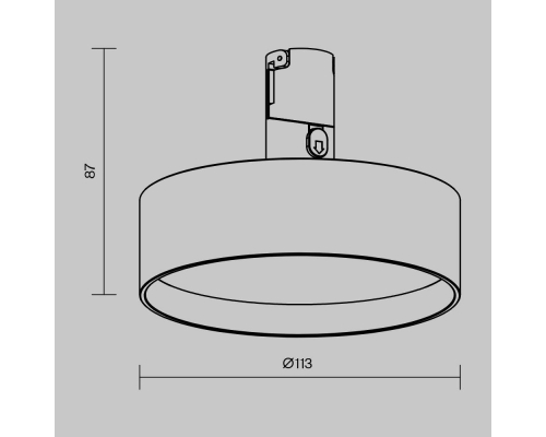 Трековый светодиодный светильник Maytoni Technical Zon TR204-1-12W3K-B