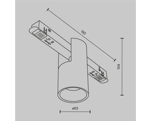 Трековый светодиодный светильник Maytoni Technical Magnetic Exility Alfa TR122-2-7W3K-W