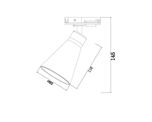 Трековый светильник Maytoni Technical Track lamps TR022-1-GU10-B