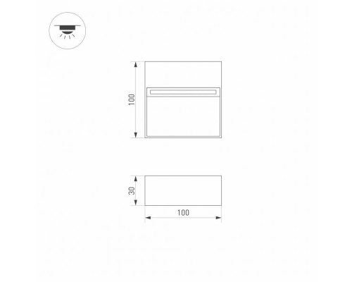 Уличный настенный светодиодный светильник Arlight LGD-Trace-S100x100-4W Warm3000 029960