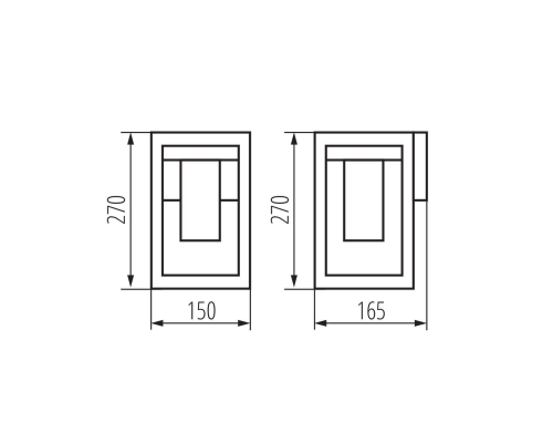 Садовый настенный светильник Kanlux VIMO EL 27 B 34980