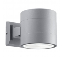 Уличный настенный светильник Ideal Lux Snif Ap1 Round Grigio 061474