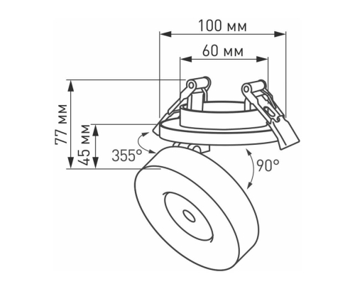 Встраиваемый светодиодный спот Arlight LGD-Mona-Built-R100-12W Warm3000 025450