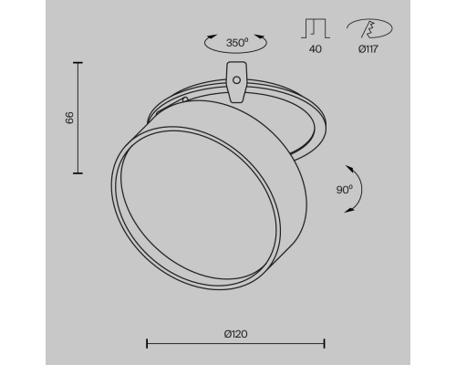 Встраиваемый светодиодный спот Maytoni Technical Onda DL024-18W3K-W