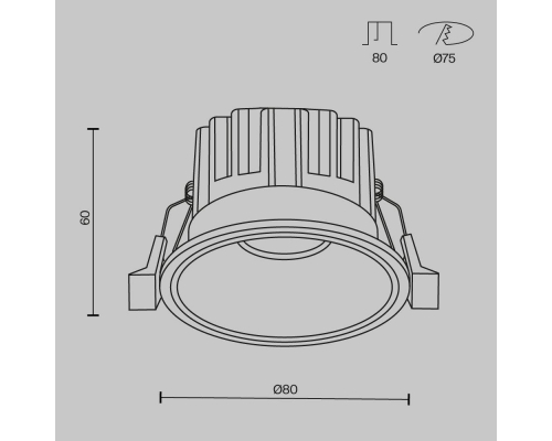 Встраиваемый светодиодный светильник Maytoni Technical Round DL058-12W-DTW-W