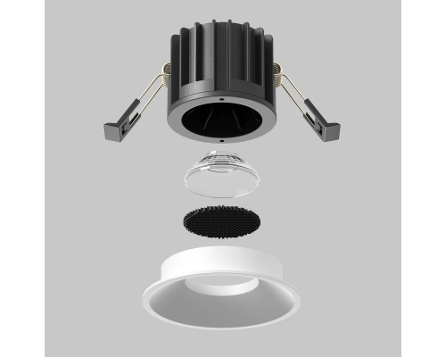 Встраиваемый светодиодный светильник Maytoni Technical Round DL058-12W-DTW-W