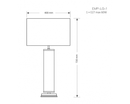 Настольная лампа Kutek MOOD EMP-LG-1(Z)