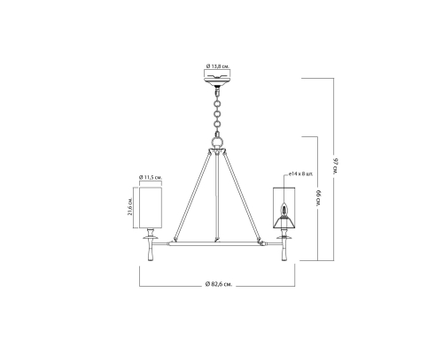 Серебряная люстра LH Mirror Home Валенте LHLCH310124XNP