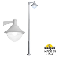 Парковый фонарь FUMAGALLI EKTOR 4000/MIDIPILAR/VIVI 1L LED-HIP серый, прозрачный V50.372.000.LXH27