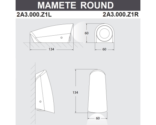 Фасадный светильник Fumagalli MAMETE черный, прозрачный 2A3.000.000.AXZ1L