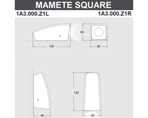 Фасадный светильник Fumagalli MAMETE черный, прозрачный 1A3.000.000.AXZ1L